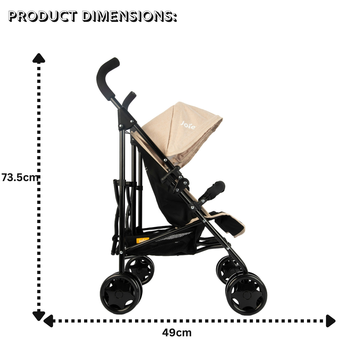 Joie Aire Twin Dolls Stroller - Stone &amp; Black