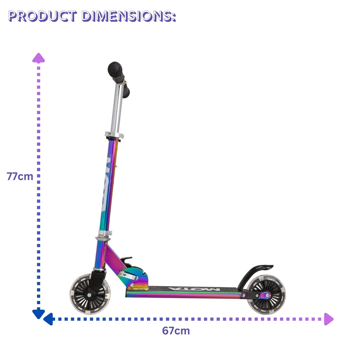 ATOM Light Up Inline Scooter - Neochrome Scooters