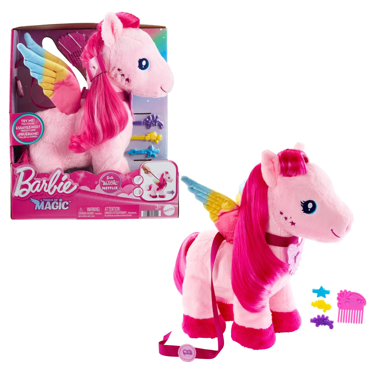 Barbie A Touch Of Magic Pegasus and Accessories Soft Toys