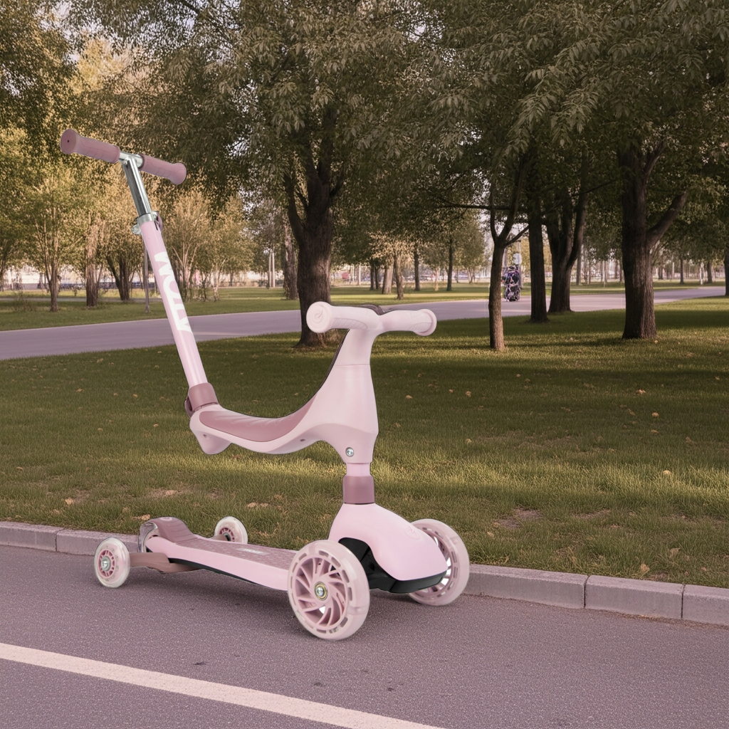 ATOM 4-in-1 Evolve Childrens Scooter Ride-On - Pink