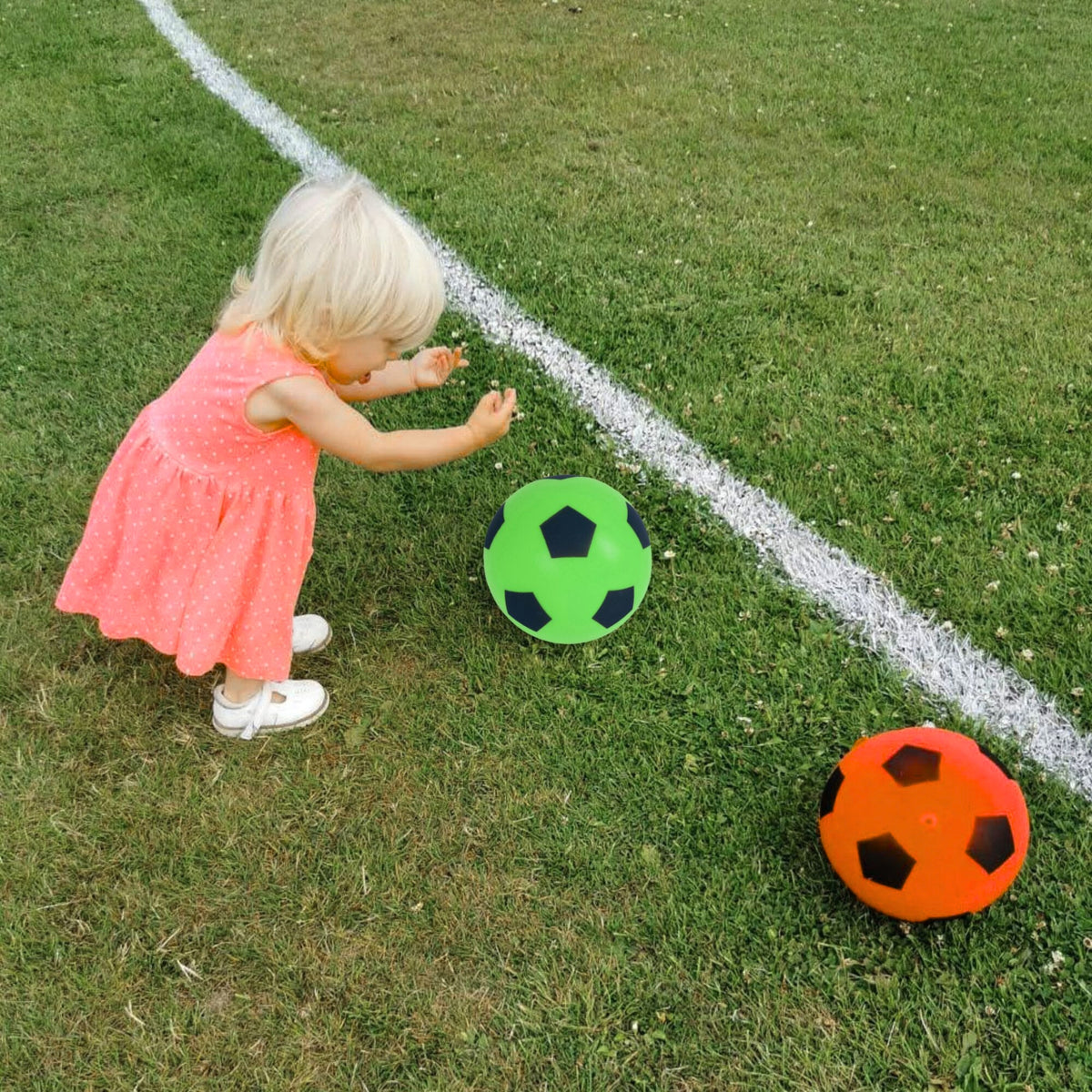 Foam Footballs | Pack of 3 | Orange, Pink, Green