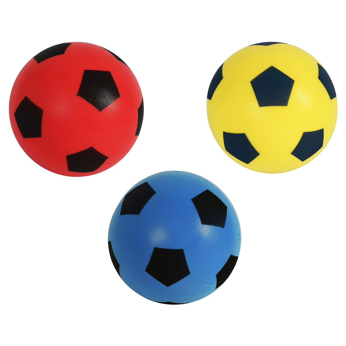 Foam Football Pack Of 12 - Red, Blue &amp; Yellow(19.4cm)