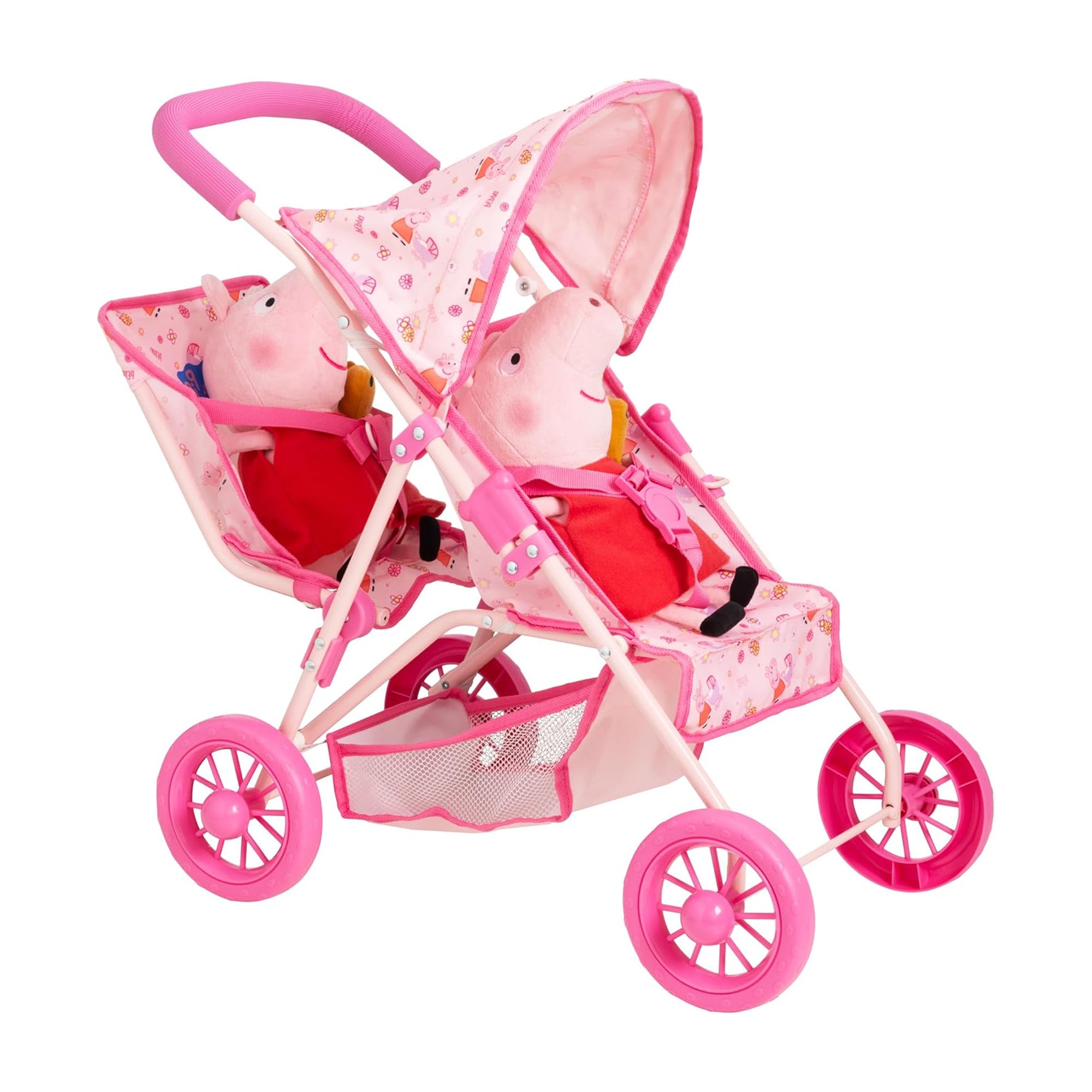 Peppa Pig Tandem Twin Doll Stroller Pushchairs