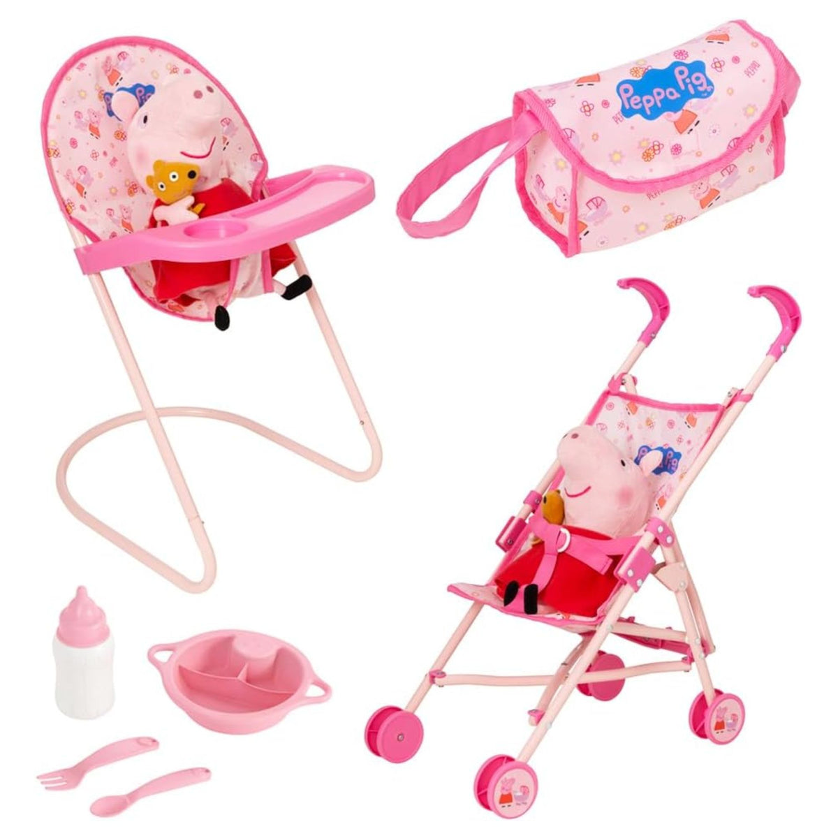 Peppa Pig Nursery Bundle - 7 Piece Playset
