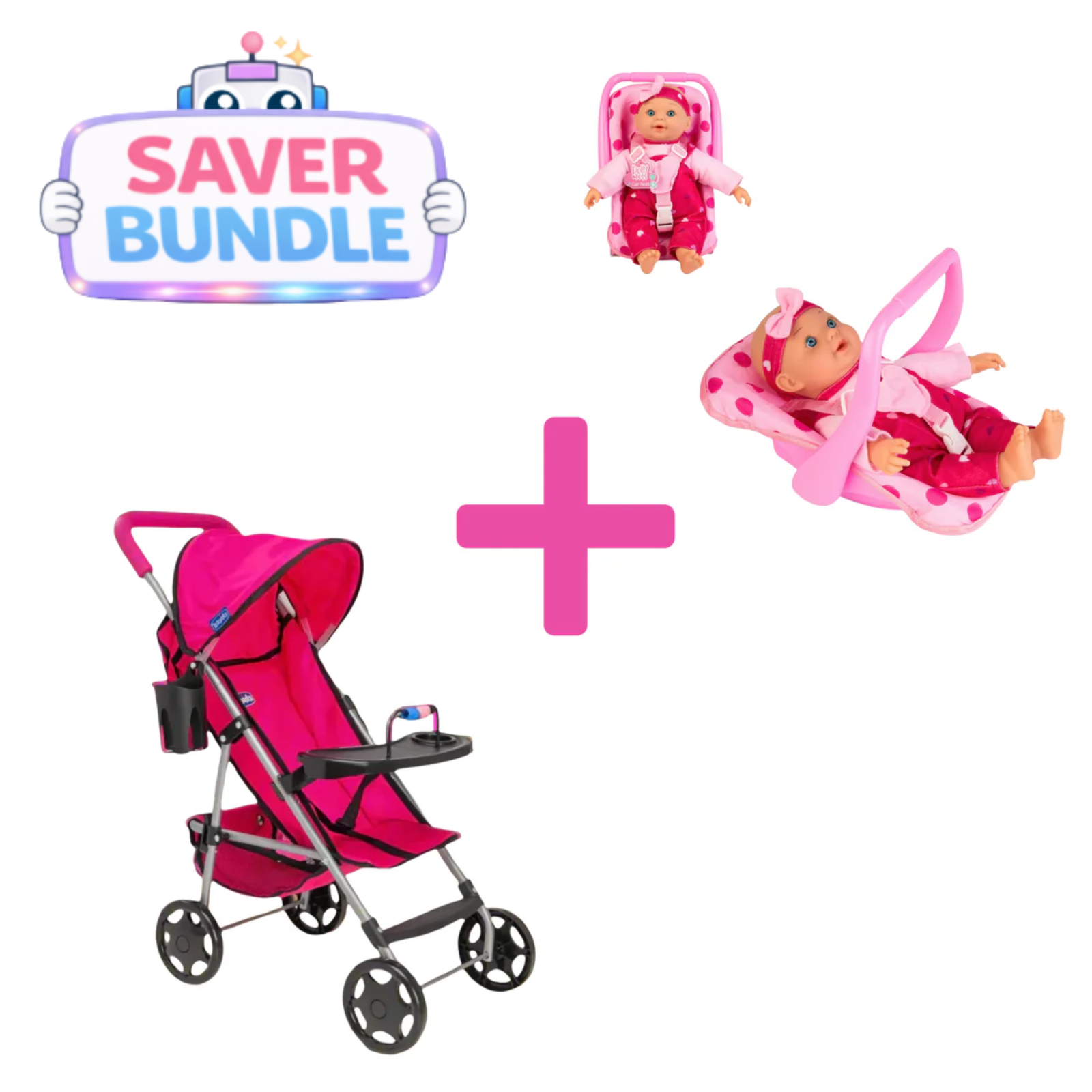 Chicco Ulala Playtime + Dolly Tots 30cm Doll & Car Seat Bundle