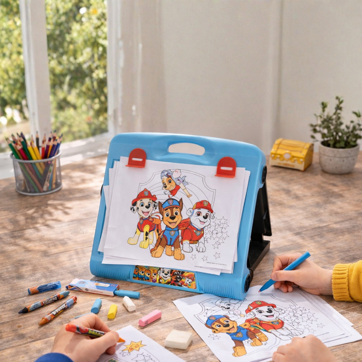 Paw Patrol Travel Easel – Foldable Drawing Board with Accessories