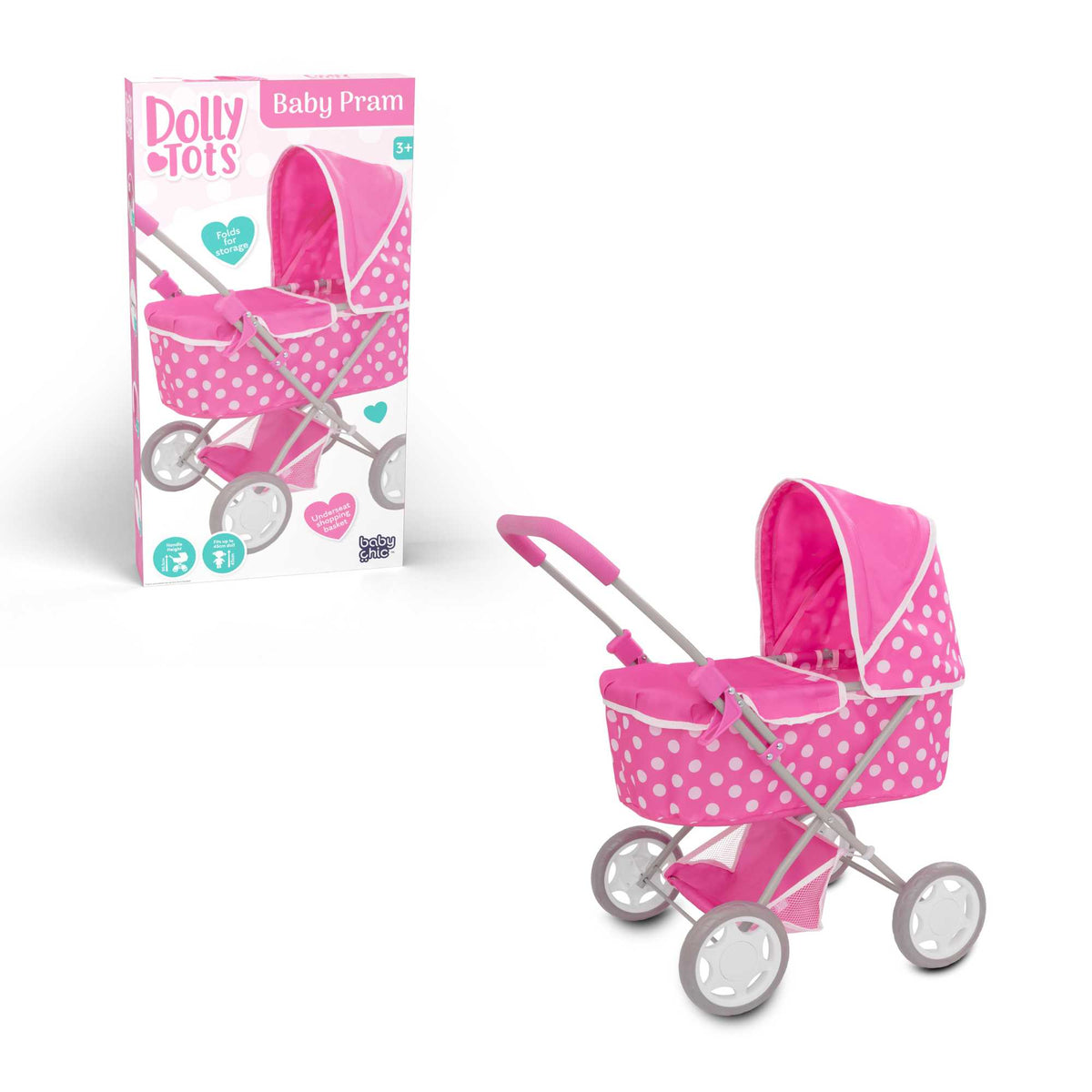 Dolly Tots Baby Dolls Pram Prams
