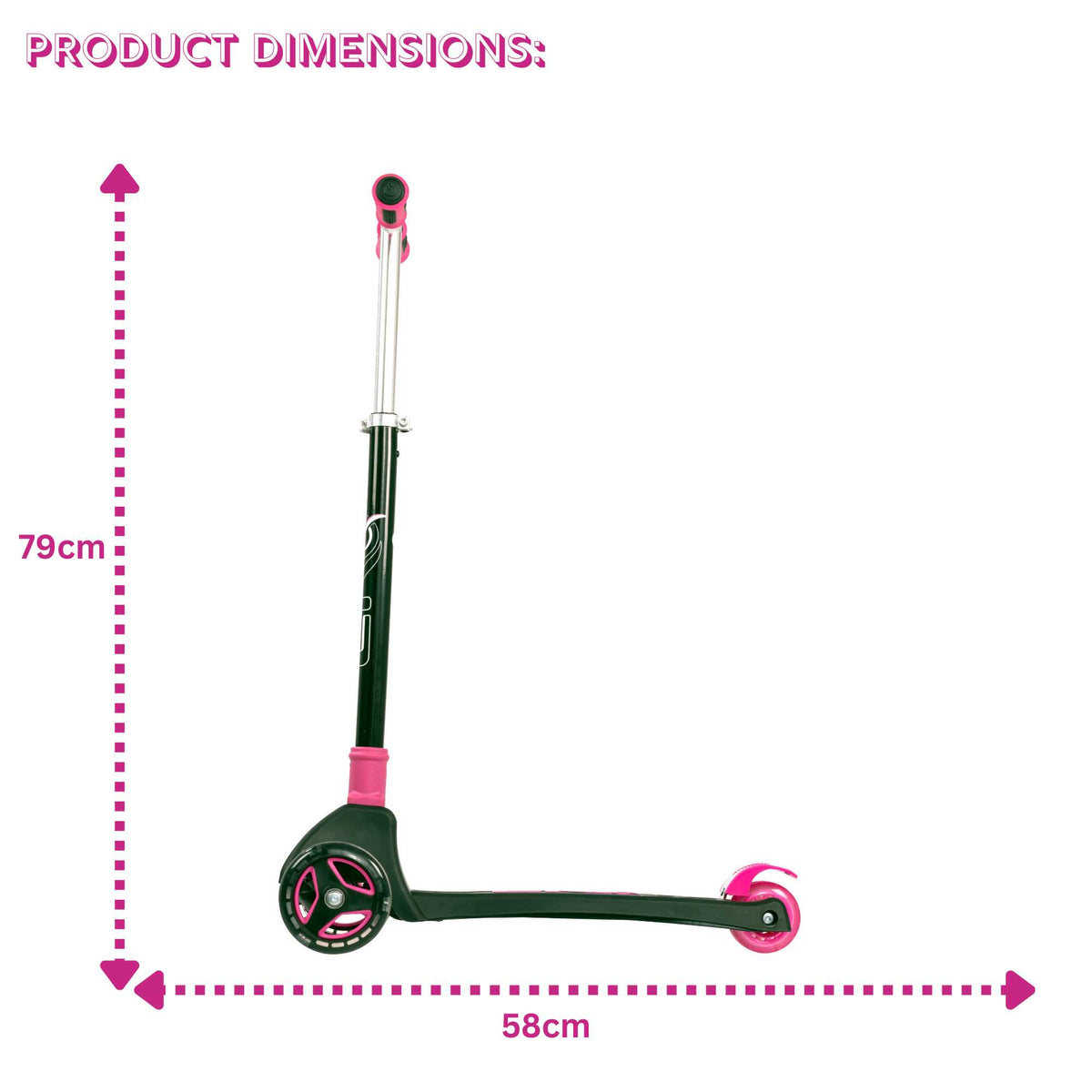 EVO Kids 3 Wheeled Scooter with light up wheels, featuring a sturdy design, bright colours, perfect for young riders.