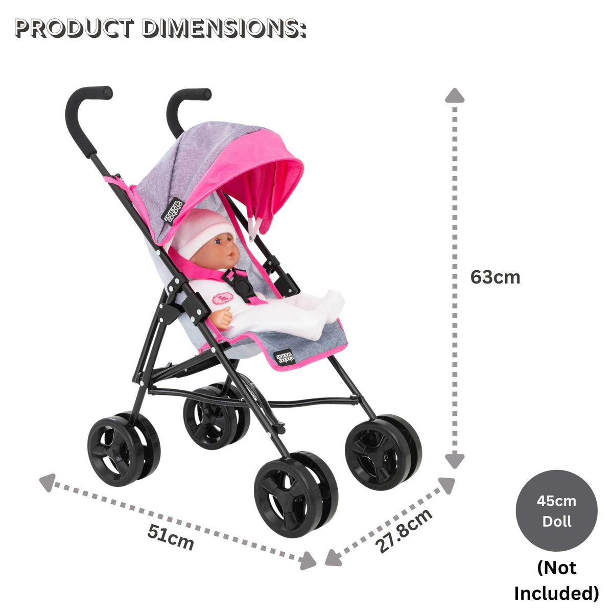Mamas &amp; Papas Junior Cruise Doll Stroller Pushchairs