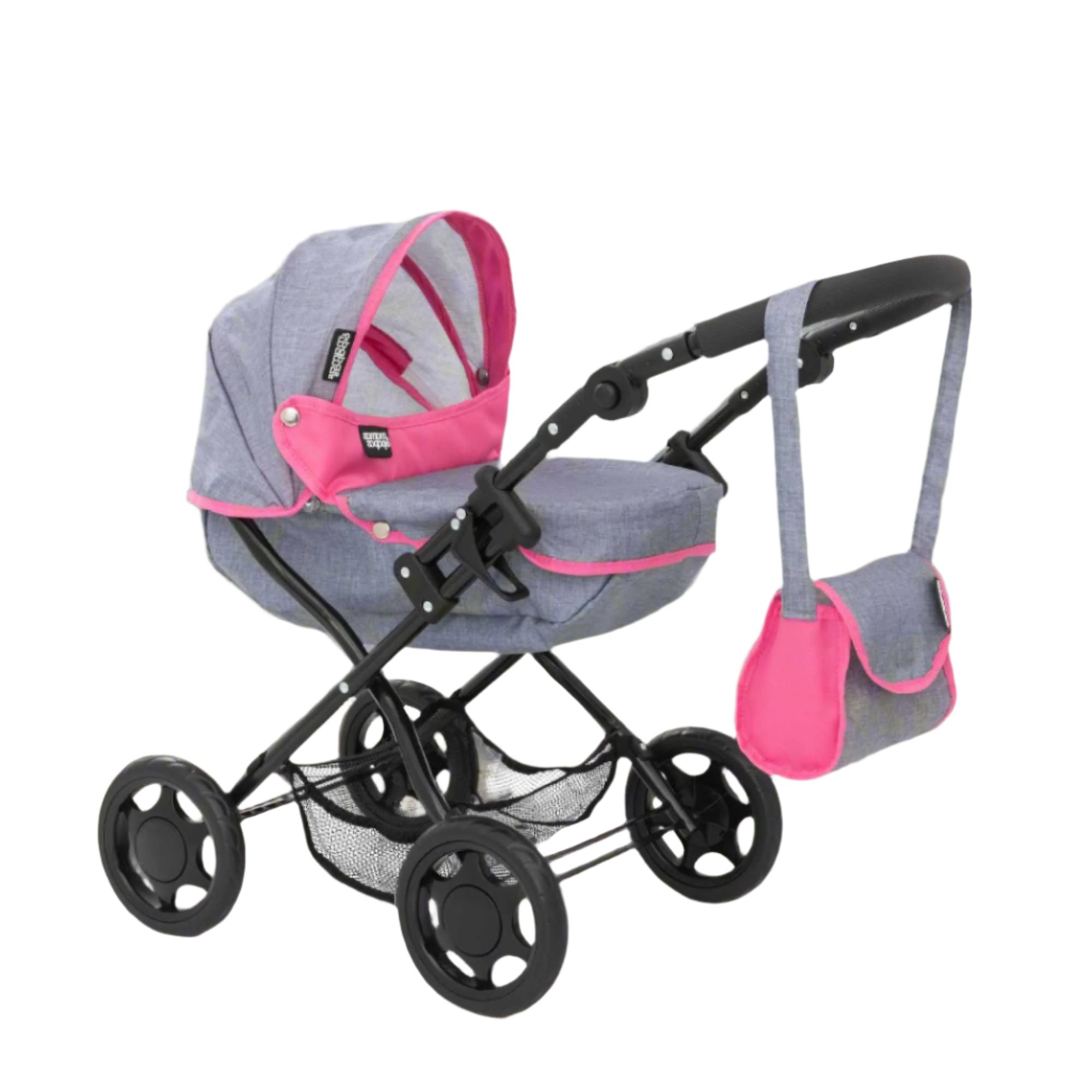 Mamas and Papas Junior Sweet Dreams Dolls Pram, featuring a vintage-inspired design with sturdy frame, adjustable handle height, and smooth-rolling wheels, perfect for imaginative play with dolls.