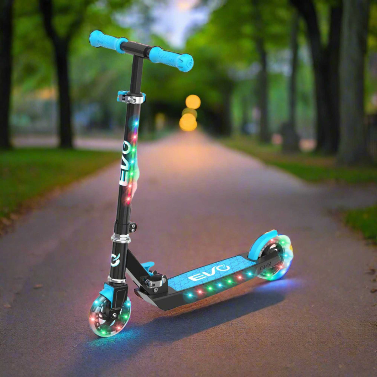 EVO Light Up Light Blast Scooter - Baby Blue Scooters