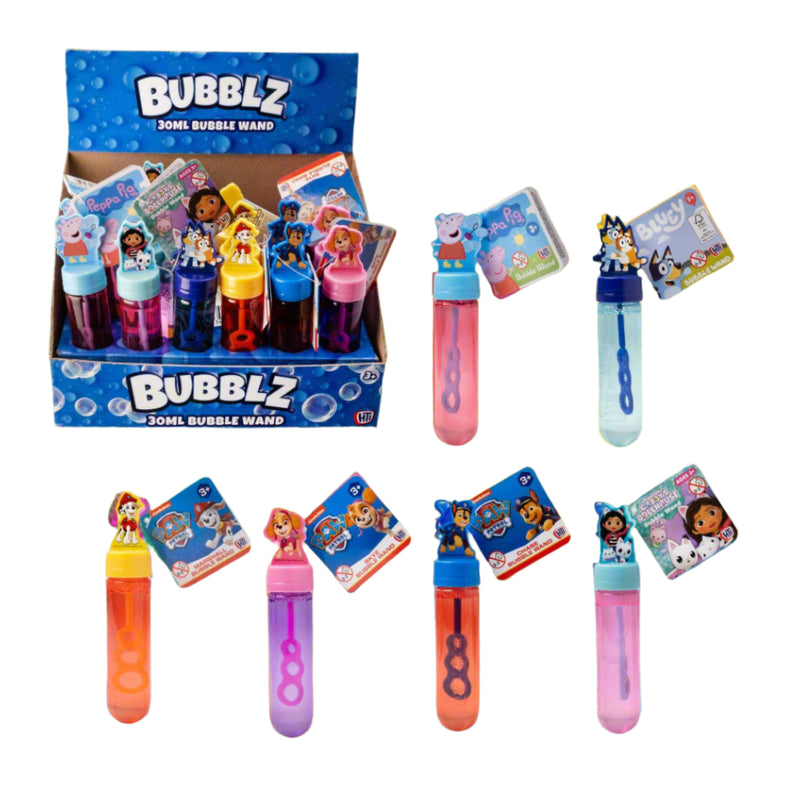 Bubble Wands 24 Pck - Assorted TV Characters Bubble Toys