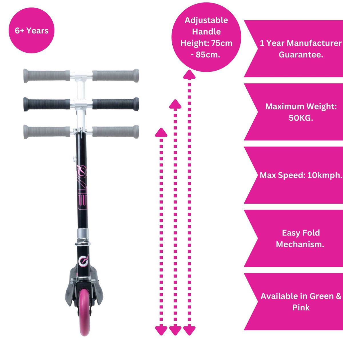 EVO VT1 Lithium Scooter for Kids Ages 6 and Up with Lightweight Design and Long-lasting Battery, prefect for outdoor and active play.