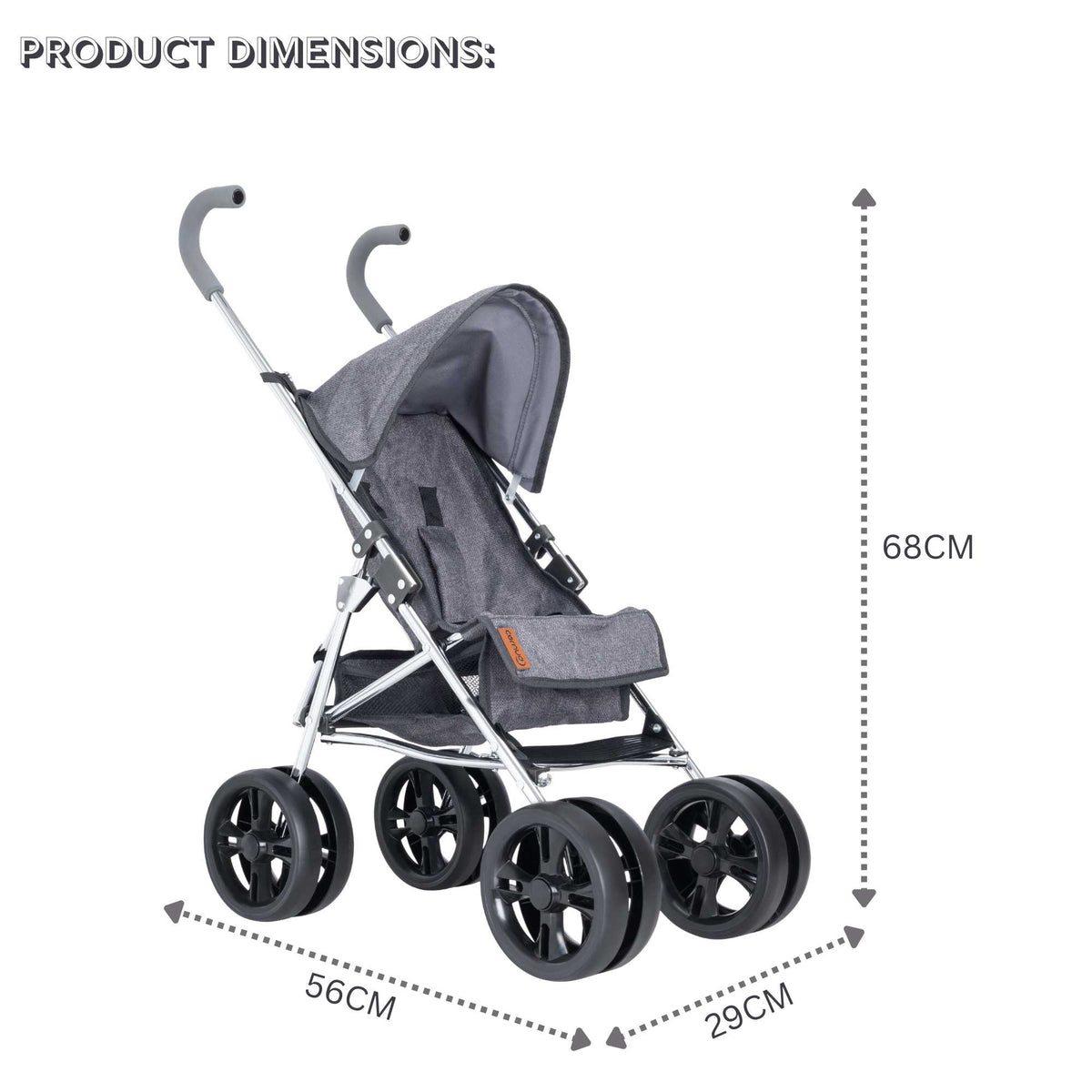 Celuna Premium Junior Dolls Stroller - lightweight and durable doll stroller with a sleek design, perfect for imaginative play