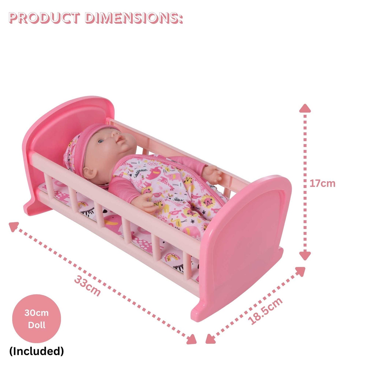 BabyBoo Lullaby Dolls Cot - Doll Included Dolls Accessories