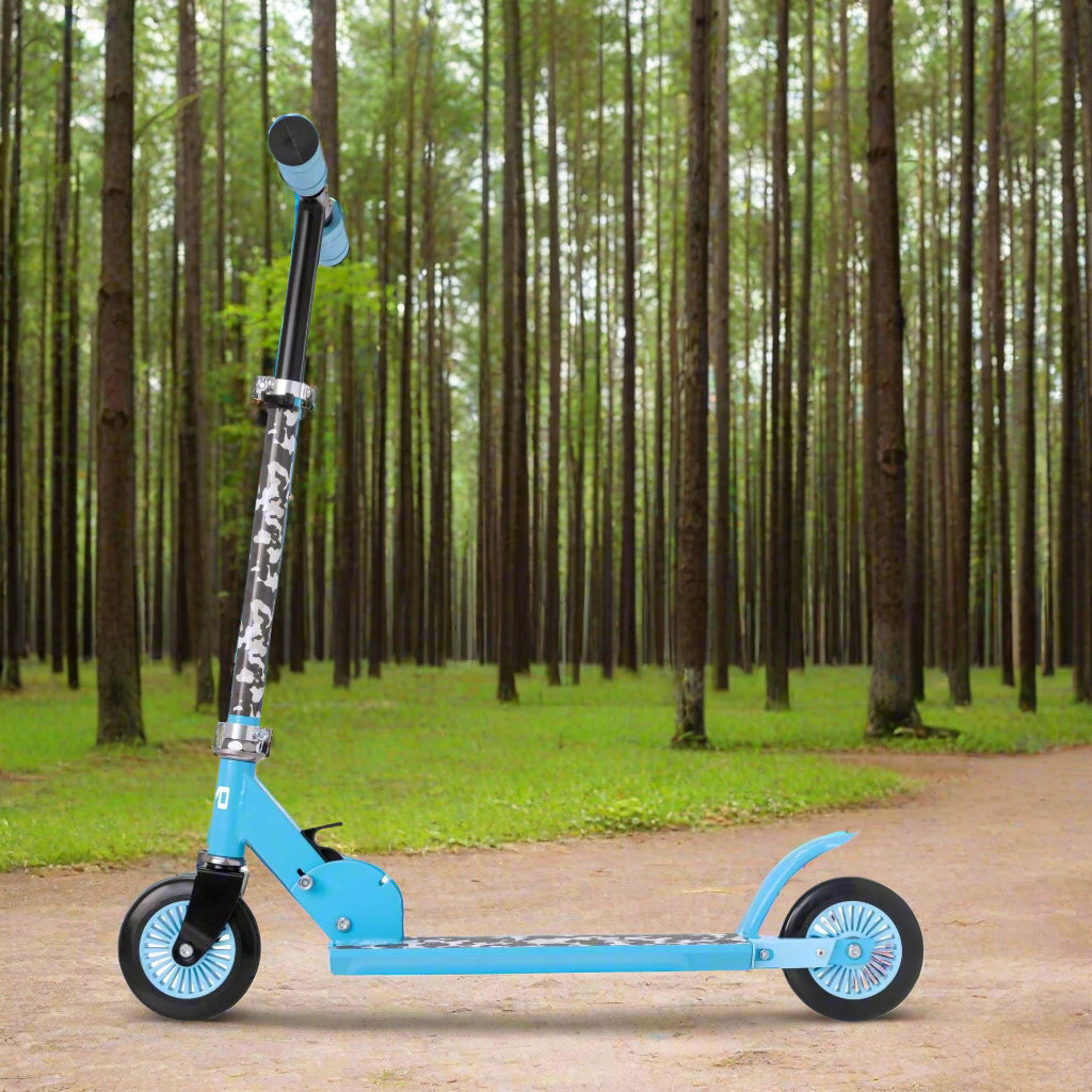 EVO Children&#39;s Inline Scooter for Kids Ages 5 and Up with Adjustable Handlebar, perfect for enhancing motor skills and outdoor fun.