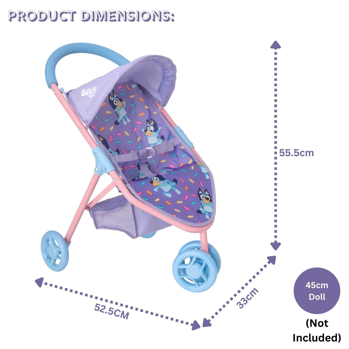 Bluey Jogger Dolls Pram Prams