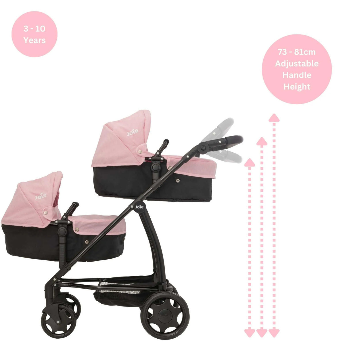 Joie Evalite Twin Dolls Pram - 9 Play Modes Prams