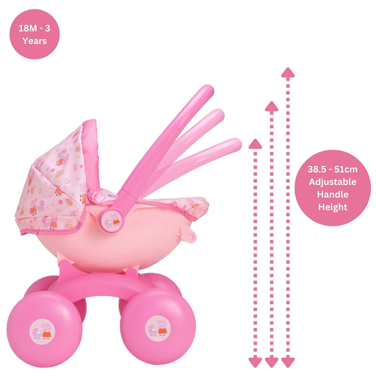 Peppa Pig 4-IN-1 My First Dolls Pram Prams