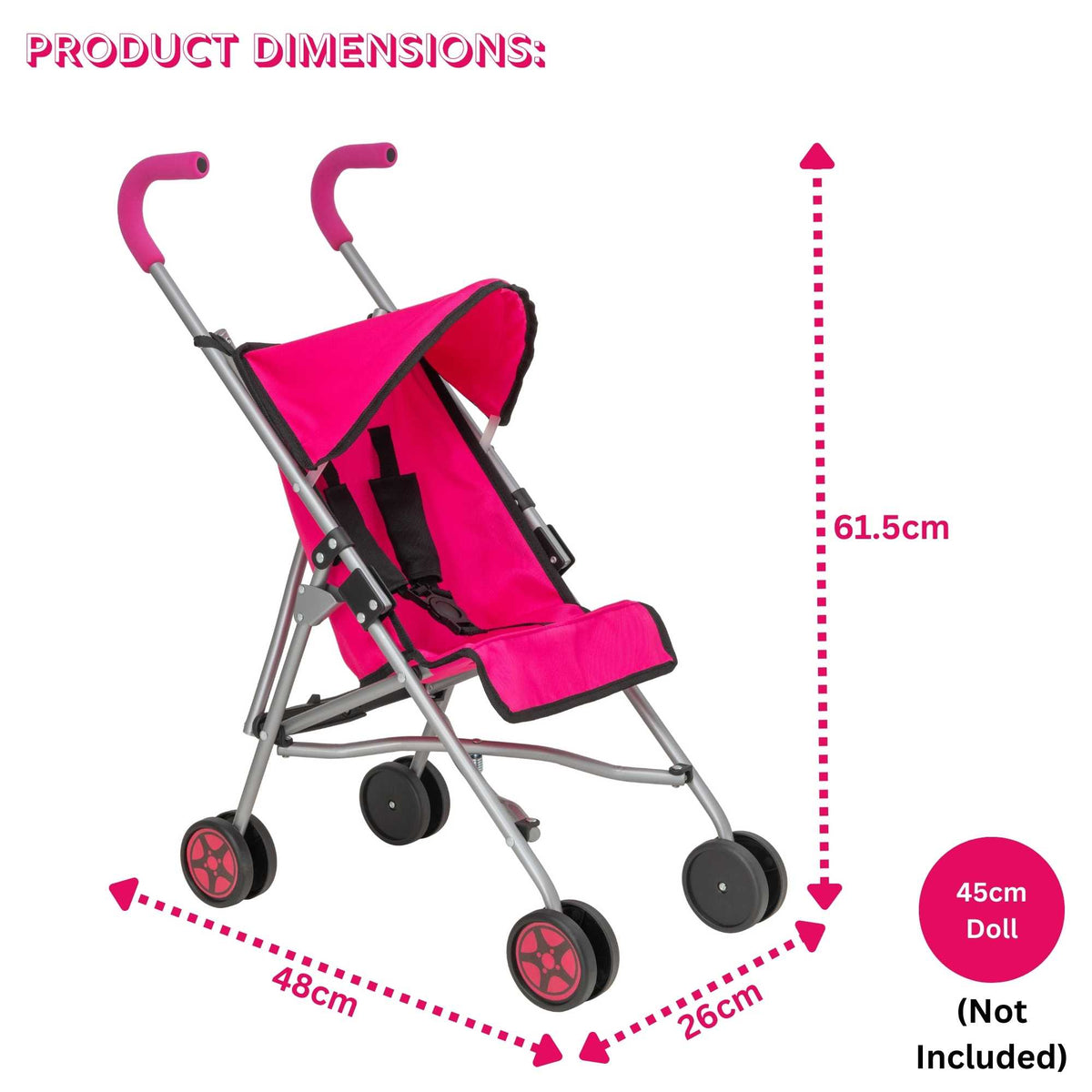 Chicco Echo Dolls Stroller - Pink Pushchairs