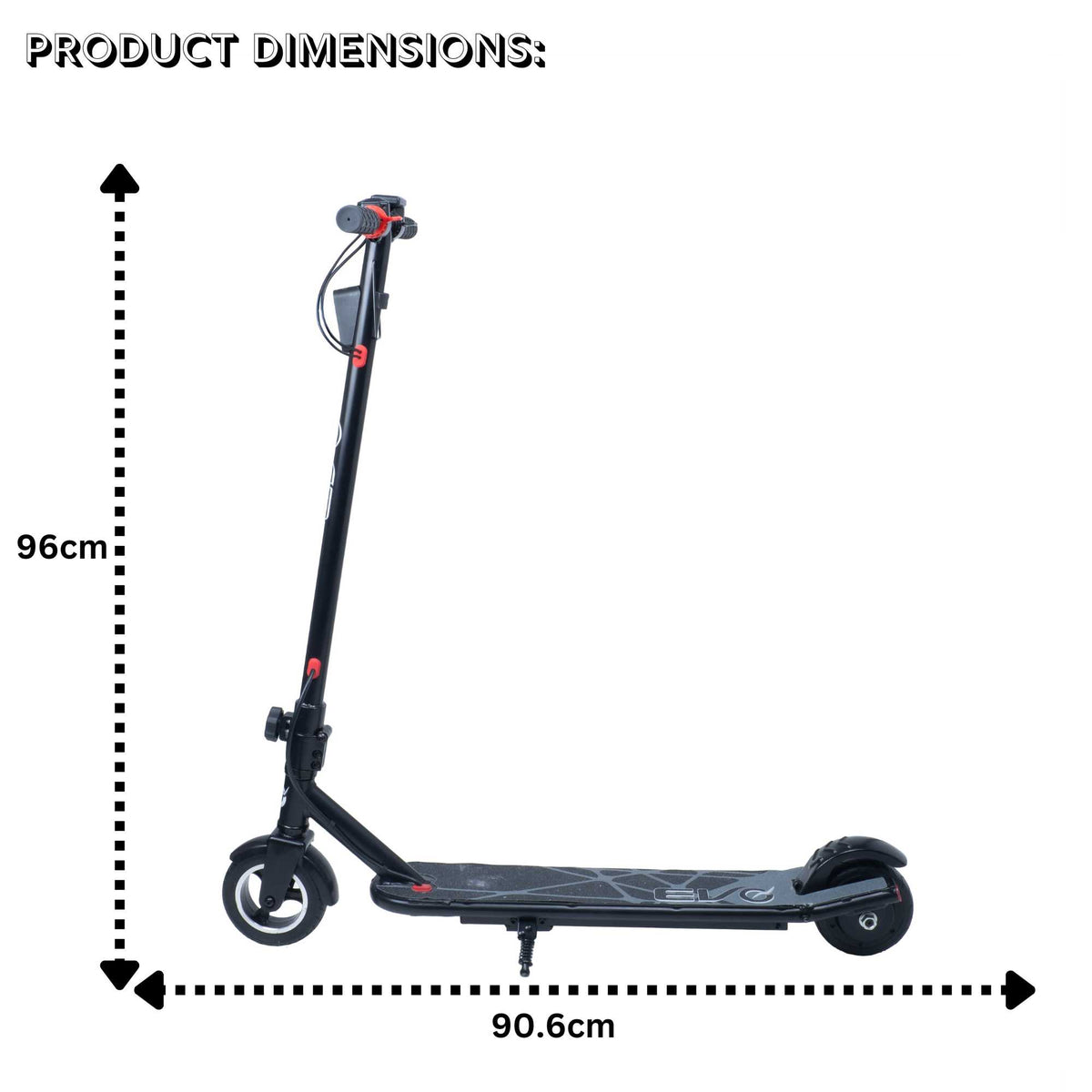 Black EVO VT3 Electric Scooter for Teens 14+ – Sleek and powerful e-scooter with high-performance motor, durable frame, and smooth ride for urban commuting and outdoor fun.