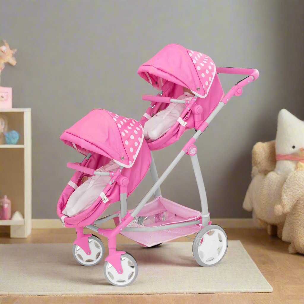 Dolly Tots Twin Dolls Pram Prams