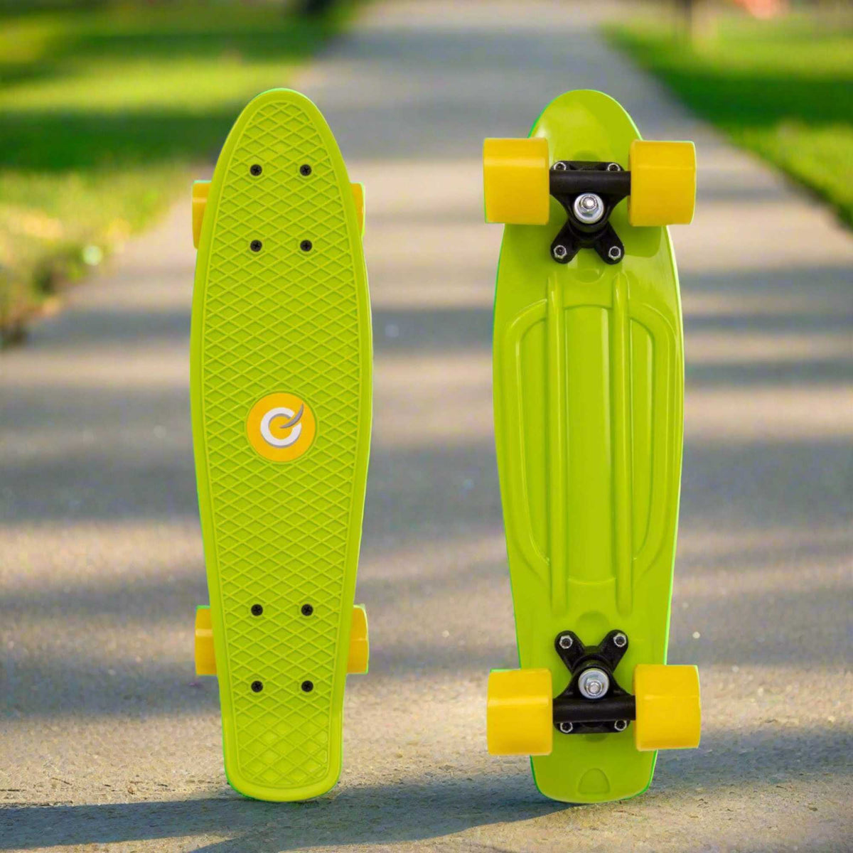 EVO Light-Up Penny Board - Lime &amp; Yellow Skateboards