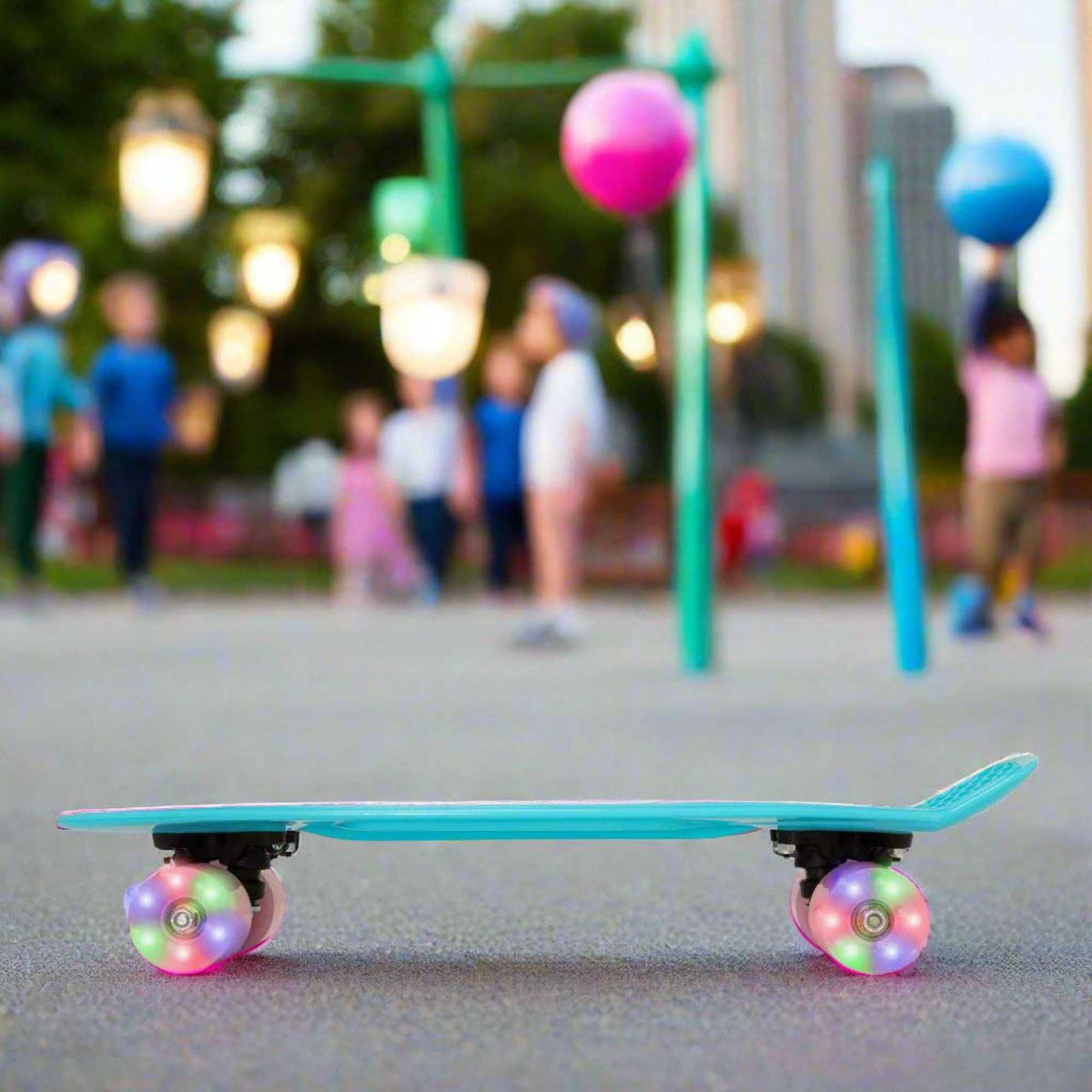 EVO Light-Up Penny Board - Blue &amp; Pink Skateboards