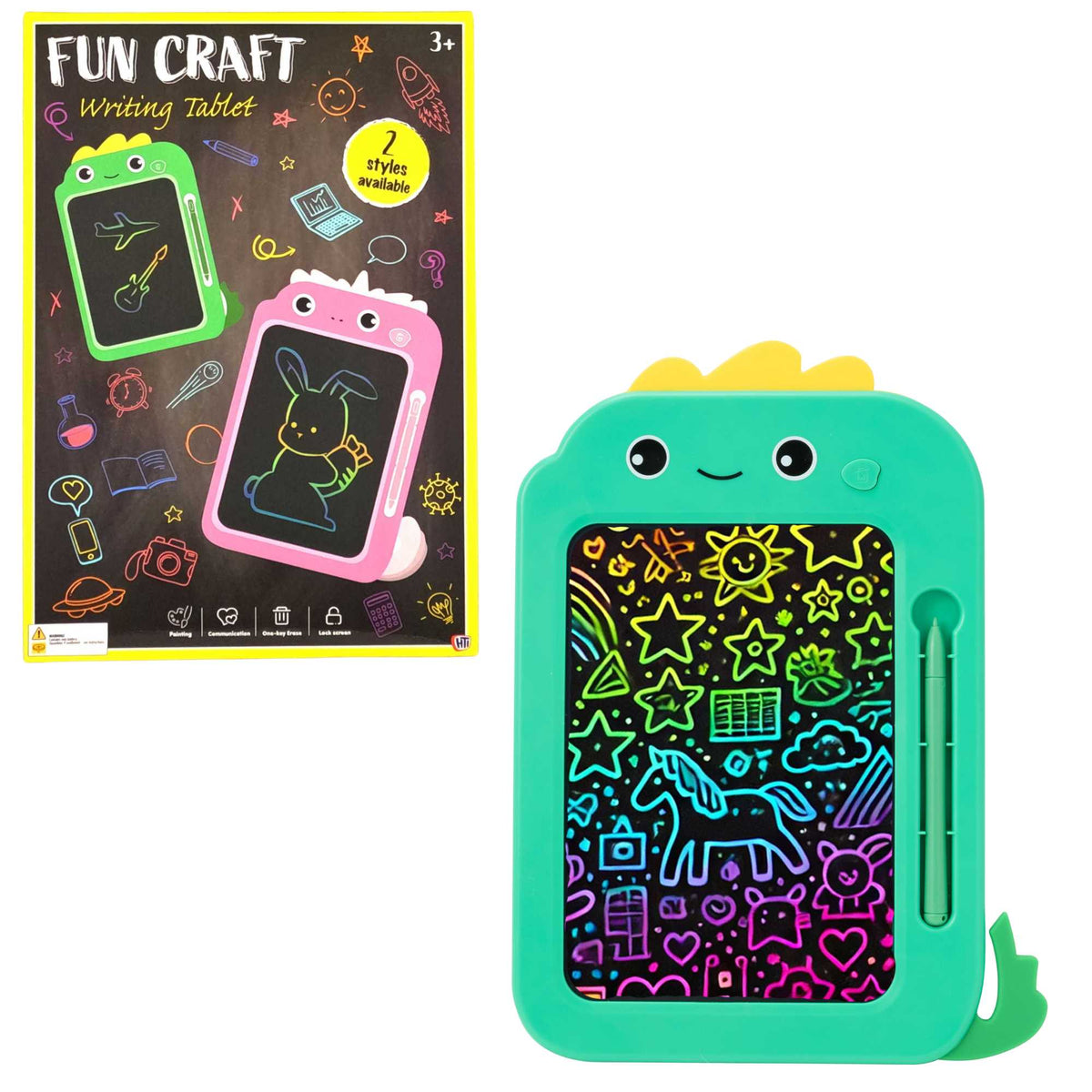 Fun Craft LCD Writing Tablet - Dinosaur Drawing Sets