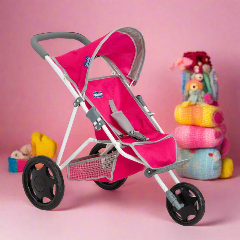 Chicco Puppen-Laufbuggy mit 3 Rädern, Rosa