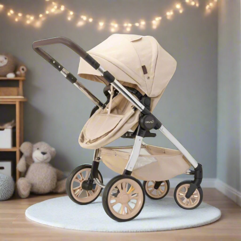 Celuna Premium Vogue Stone Dolls Pram - Two Pram Modes Doll &amp; Action Figure Accessories