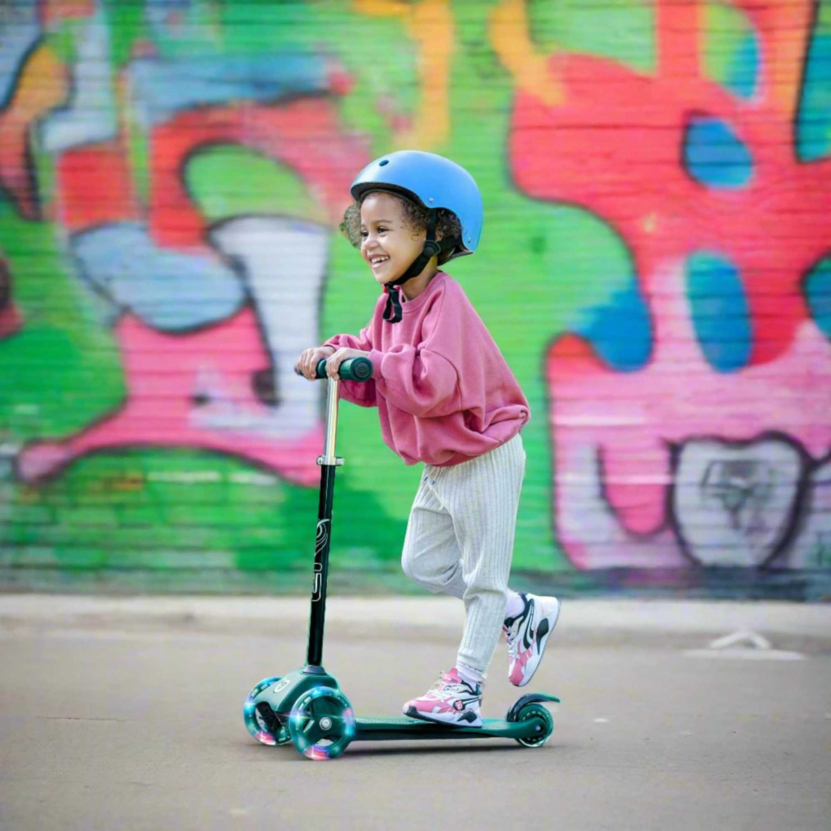 EVO Light Up Mini Cruiser Scooter  -  Green Scooters
