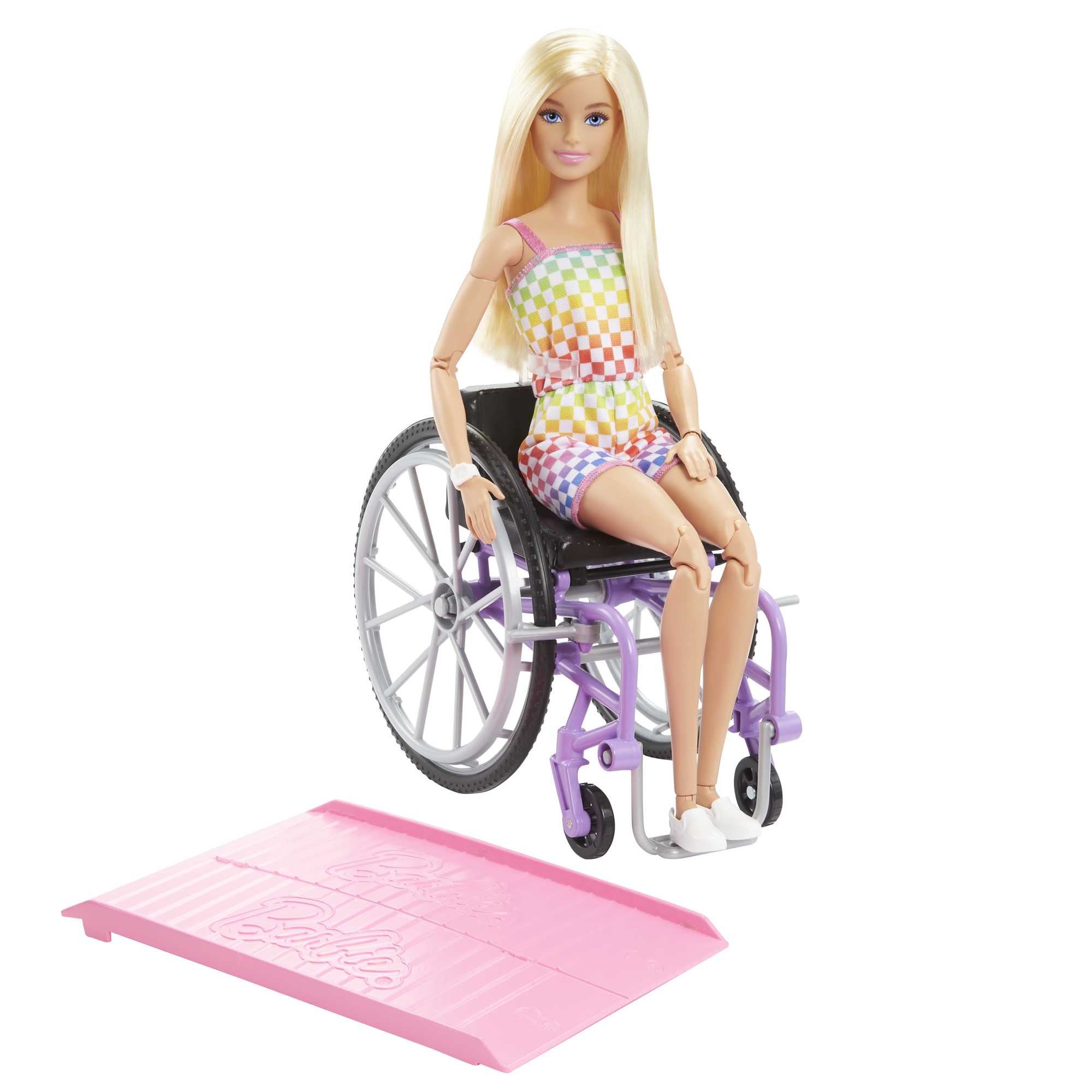 Barbie Doll With Wheelchair And Ramp - Blonde