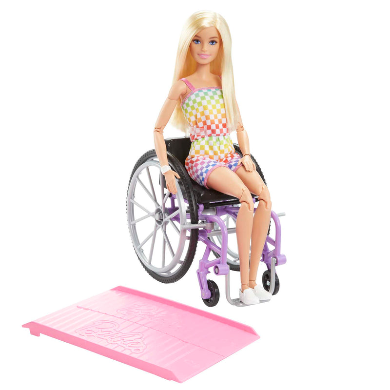 Barbie Doll With Wheelchair And Ramp - Blonde Dolls