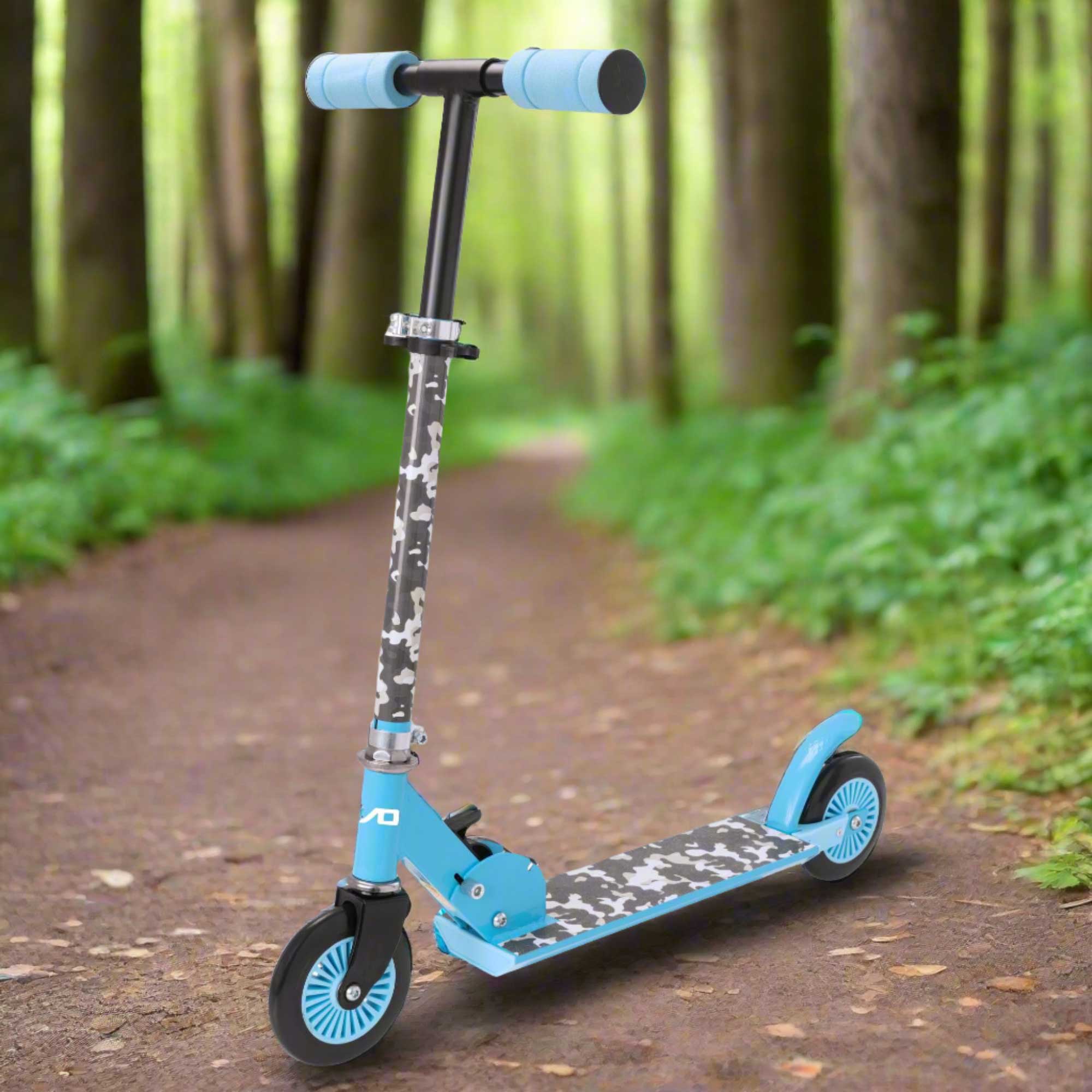 EVO Children's Inline Scooter for Kids Ages 5 and Up with Adjustable Handlebar, perfect for enhancing motor skills and outdoor fun.