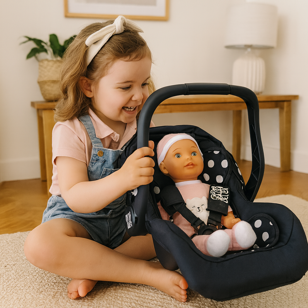 Dolly Tots Dolls Car Seat - Navy