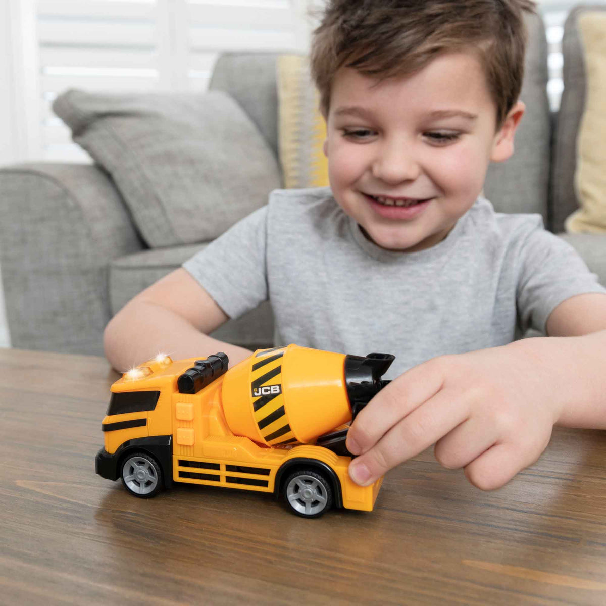 Teamsterz JCB Light &amp; Sound Cement Mixer Construction Vehicles