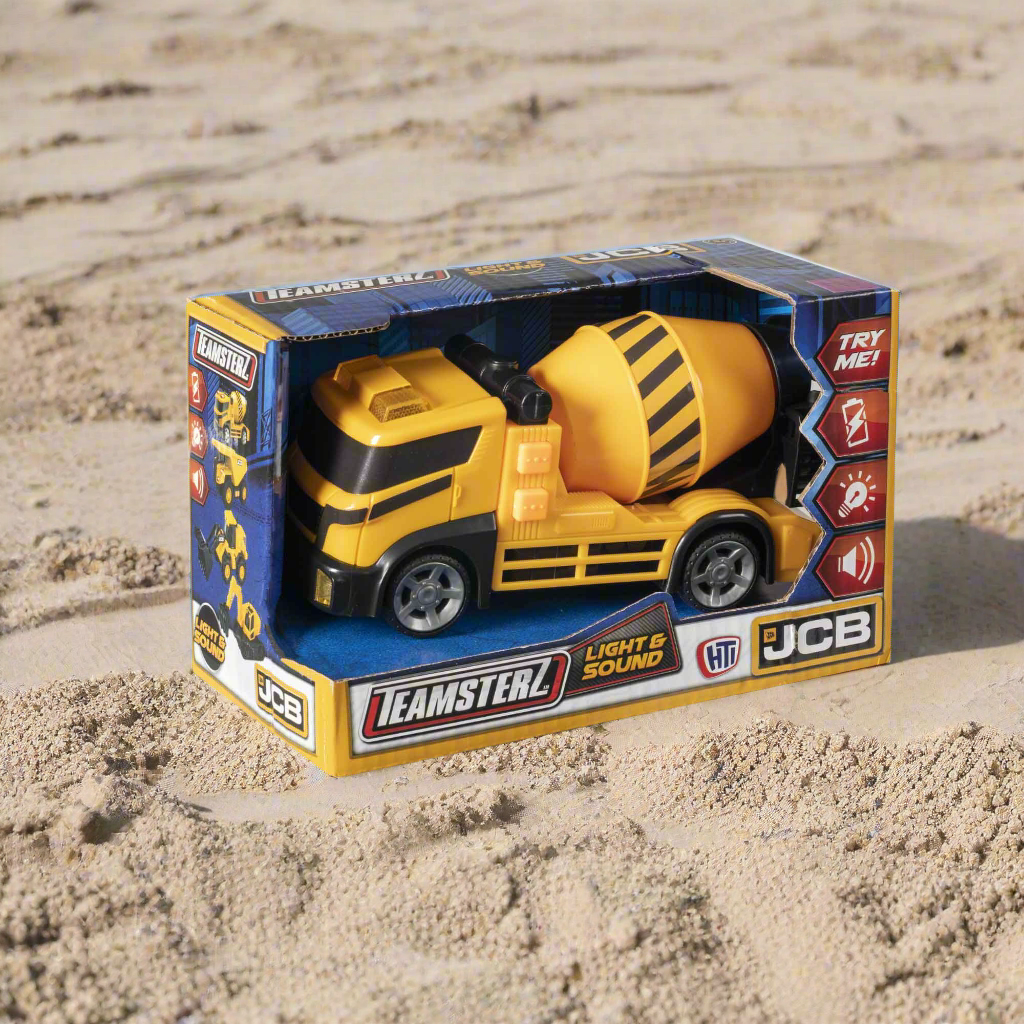 Teamsterz JCB Light &amp; Sound Cement Mixer Construction Vehicles