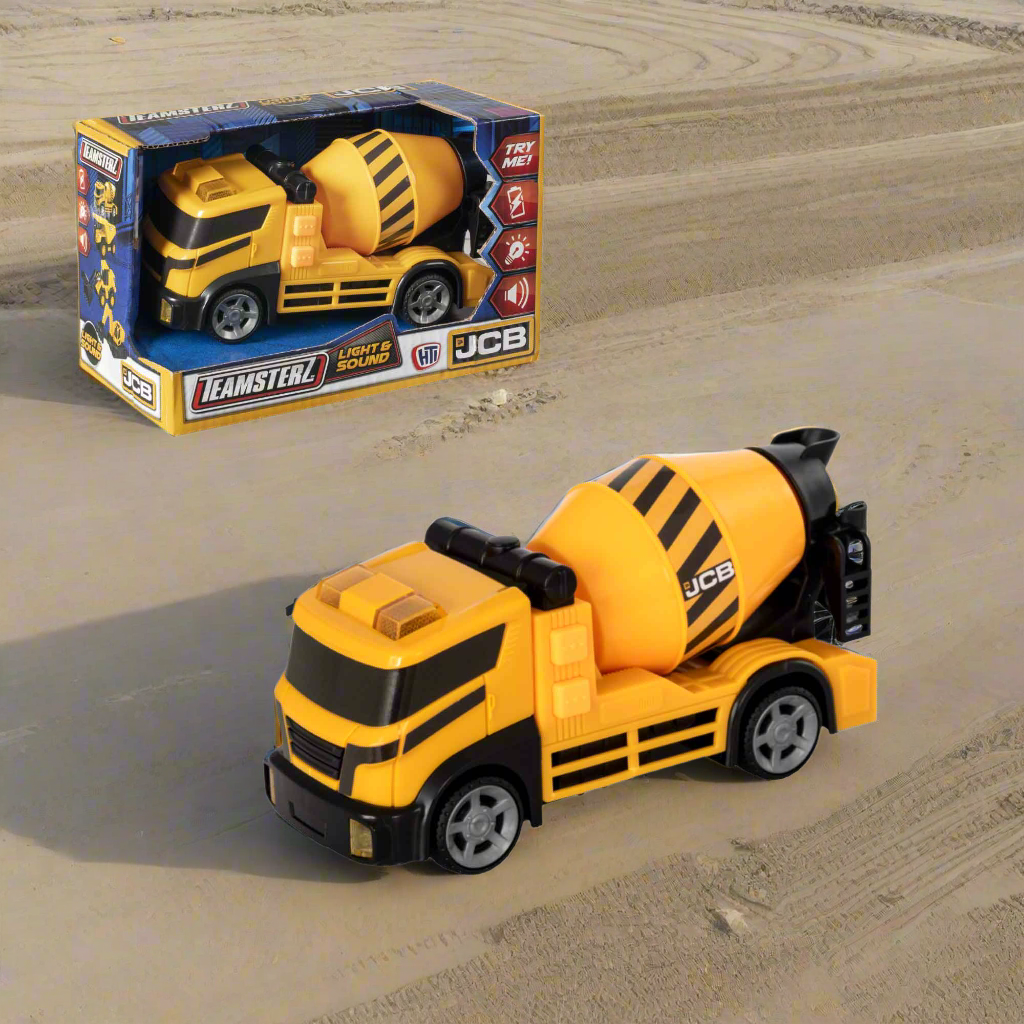 Teamsterz JCB Light &amp; Sound Cement Mixer Construction Vehicles