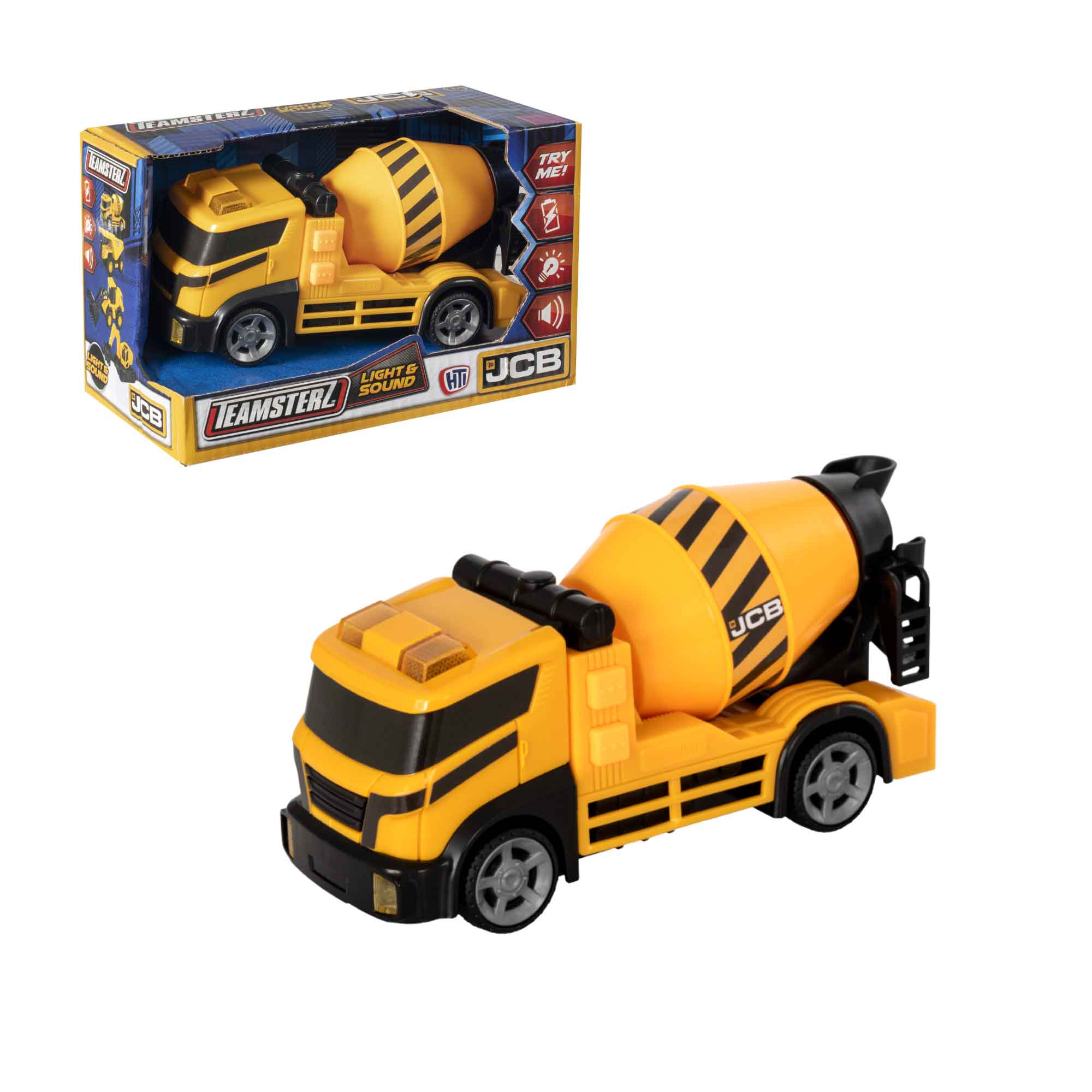 Teamsterz JCB Light & Sound Cement Mixer Construction Vehicles