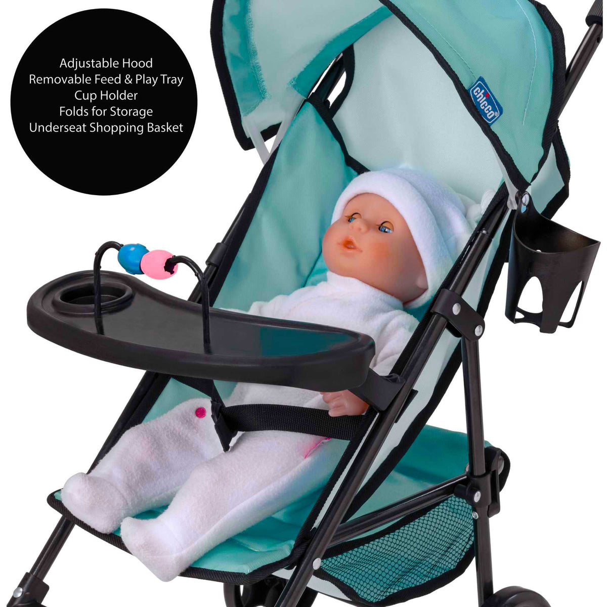 Chicco Ulala Playtime Dolls Pushchair - Blue Pushchairs