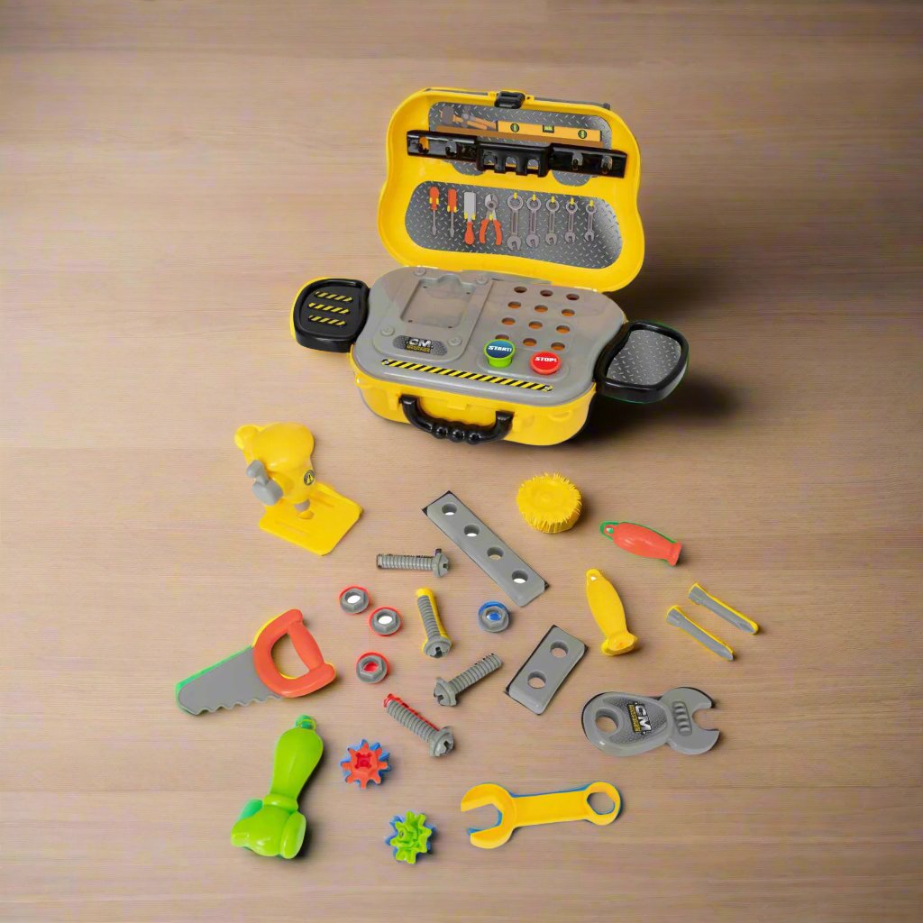 Construction Case Playset which is perfect for imaginative play, this educational toy set promotes creativity, fine motor skills, and cognitive development in children.