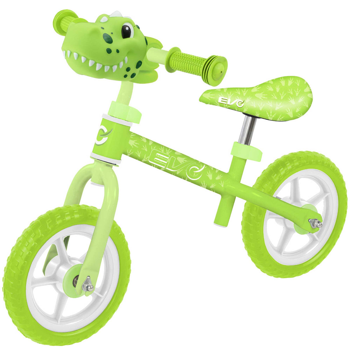 Child riding the EVO Balance Bike outdoors, showcasing the lightweight and durable design perfect for young learners to develop their balance and coordination skills