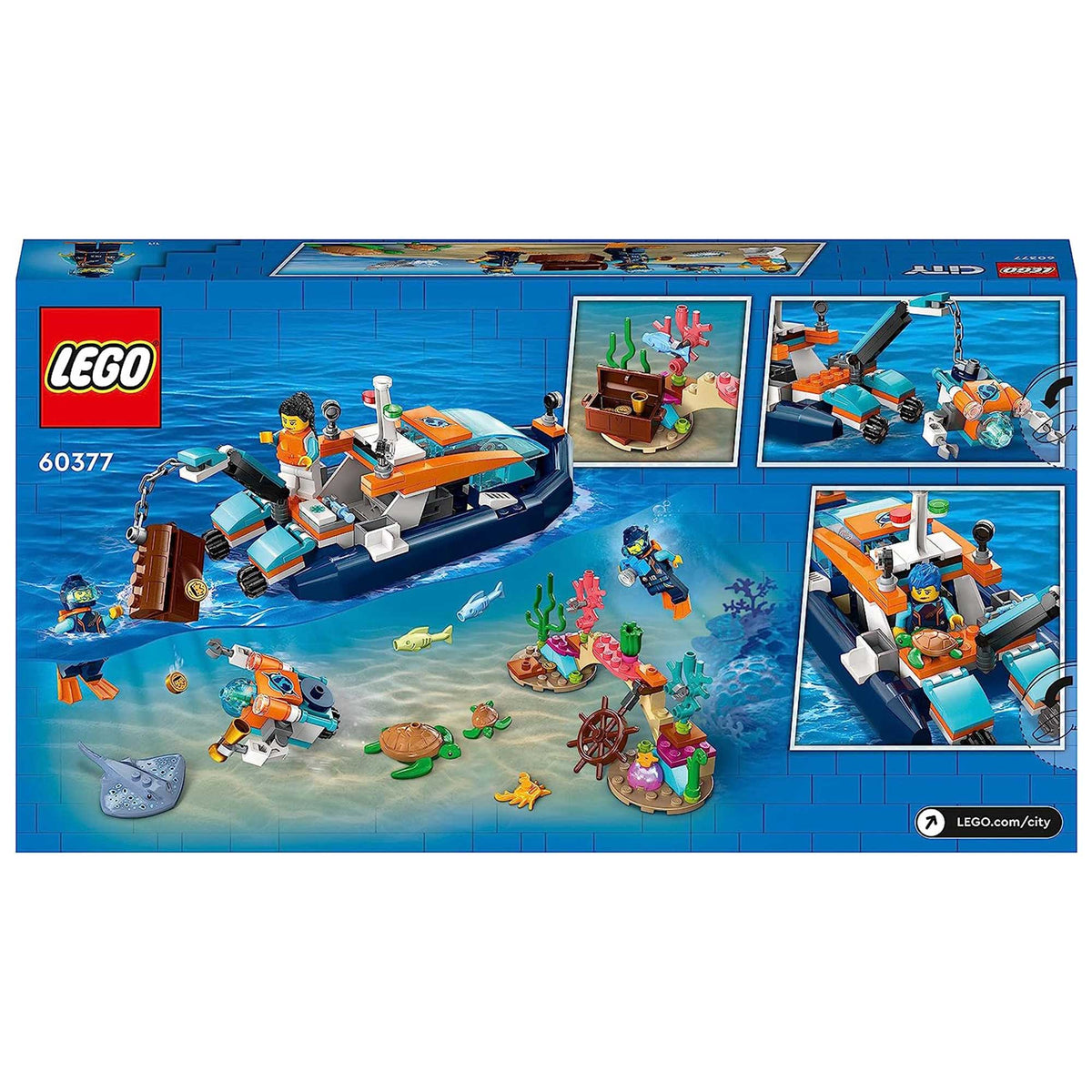 LEGO City Explorer Diving Boat Set with Submarine Toy