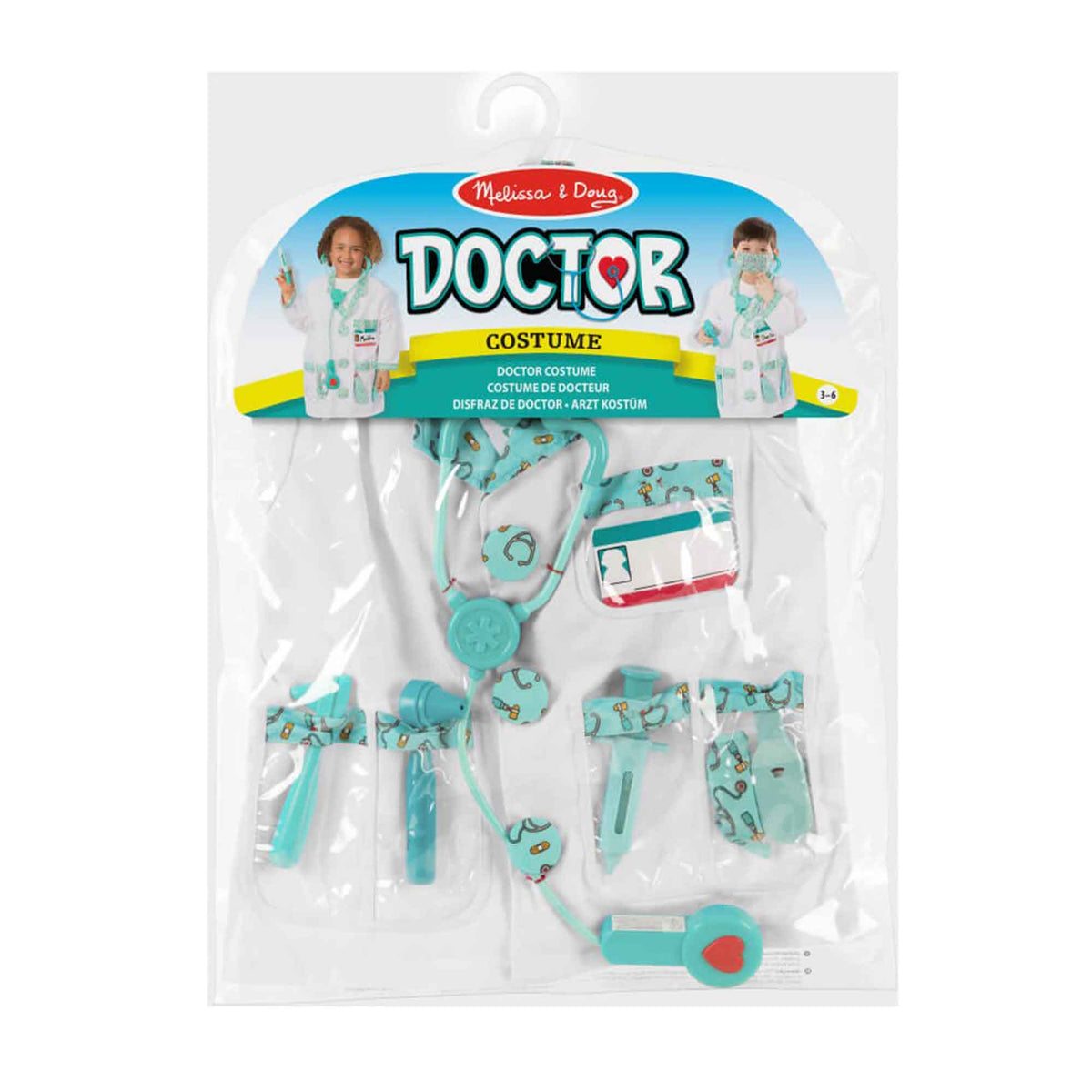 Melissa and Doug Doctor Fancy Dress + Peppa Pig&#39;s Medic Nurse Playset - Bundle
