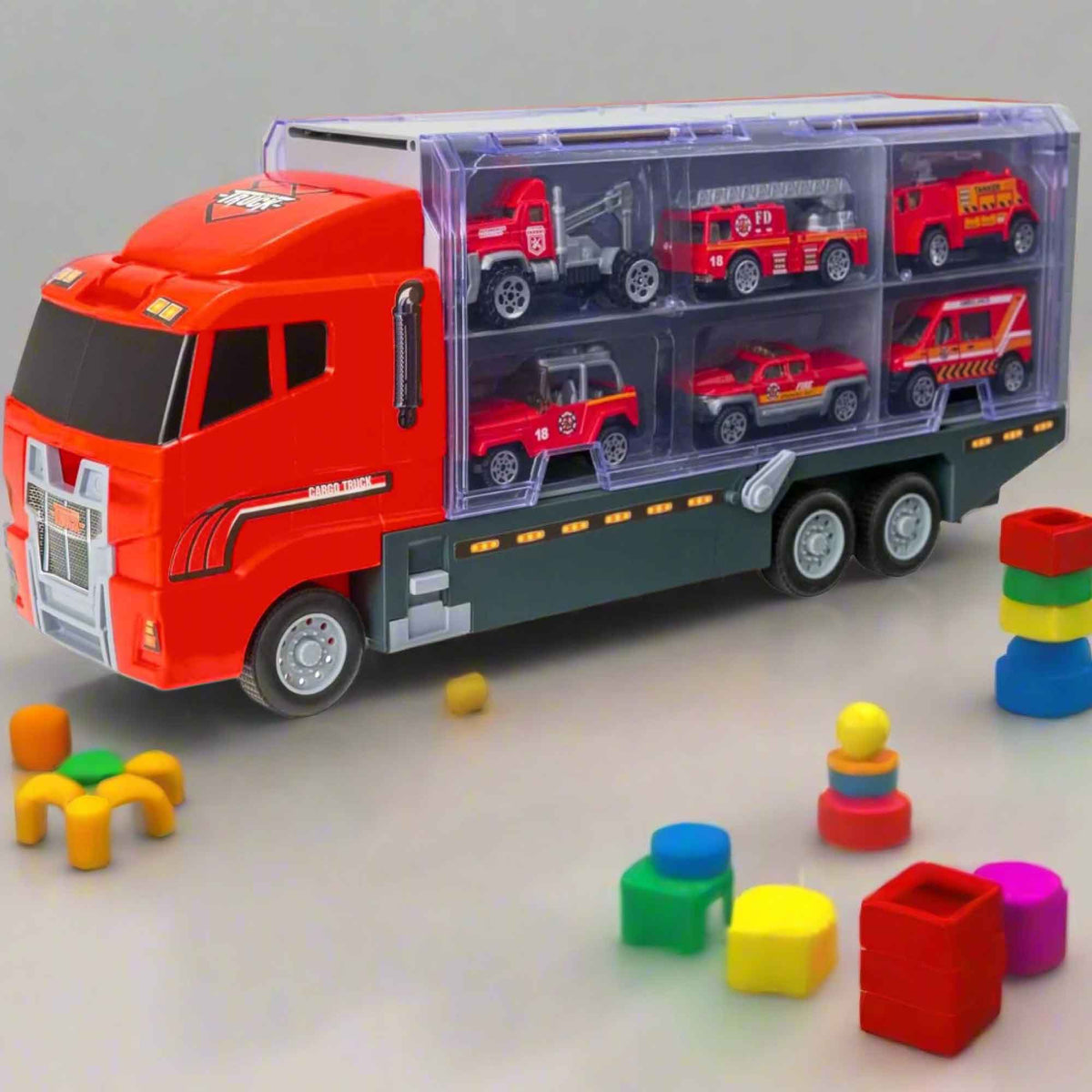 Teamsterz Fire Service Transporter Toy Truck Playset