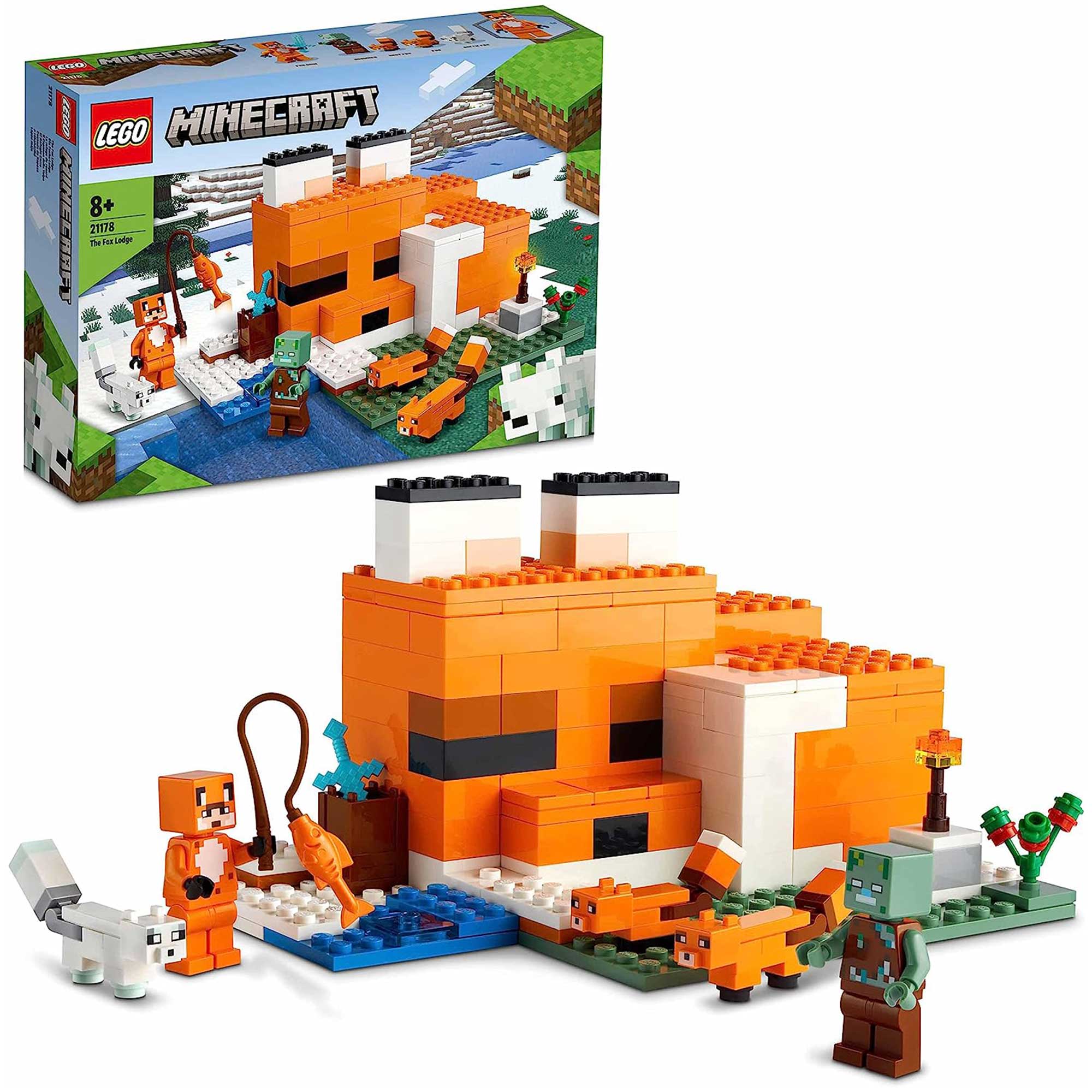LEGO Minecraft 21178 The Fox Lodge House Animals Toy