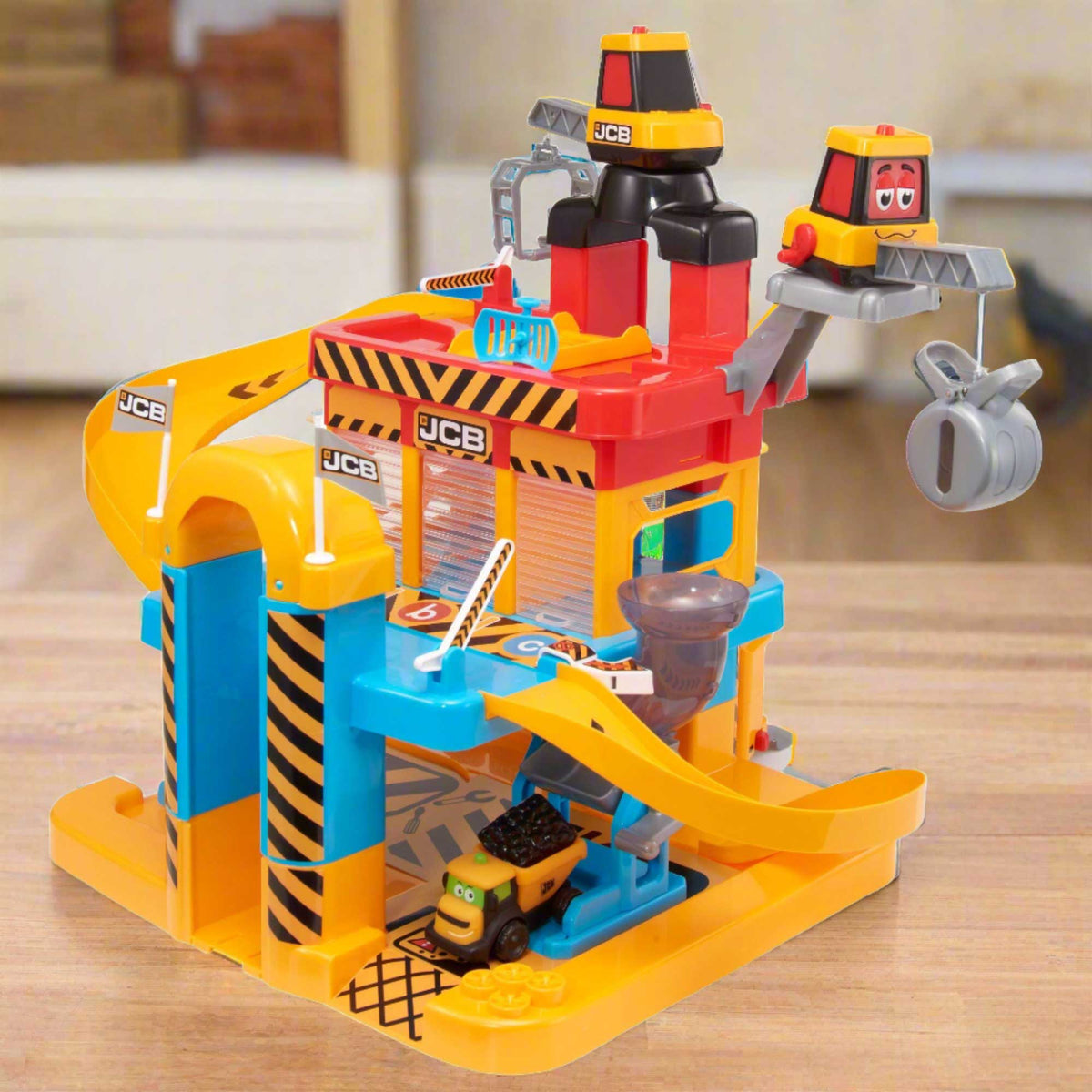 Teamsterz JCB My First 3 Level Garage - Includes Dougie Dump Truck Construction Vehicles