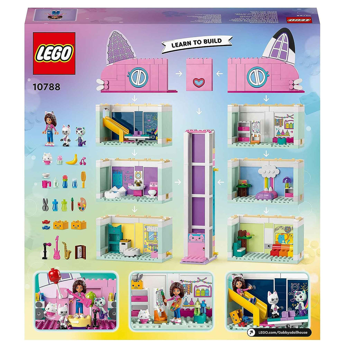 LEGO Gabby&#39;s Dollhouse Toy Playset with 4 Figures