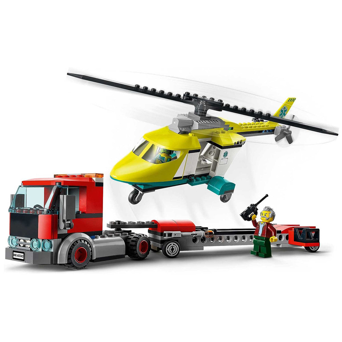 LEGO City Rescue Helicopter Transport Toy Building Set
